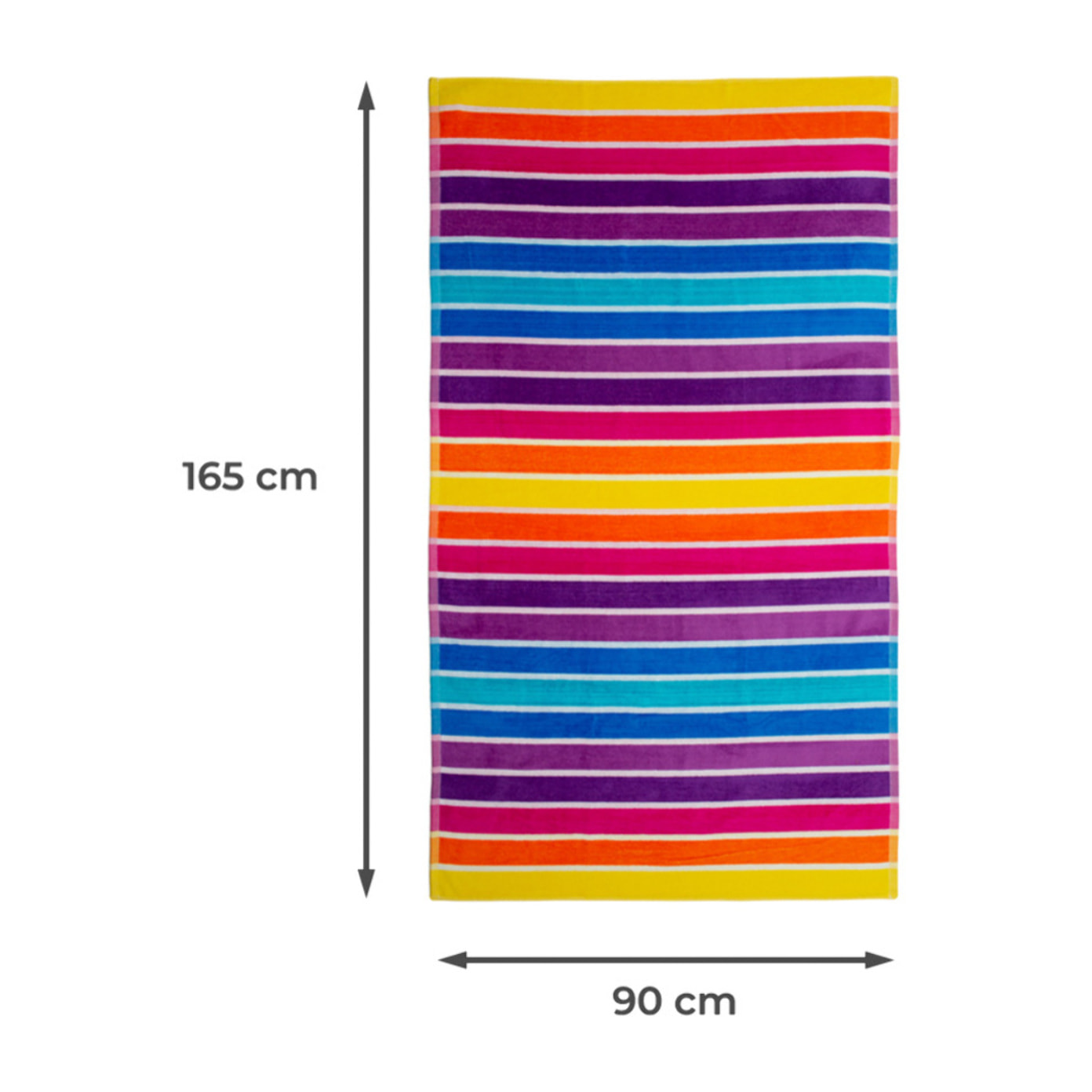 Telo Mare Spugna Jacquard Spiaggia Disegno Rayas