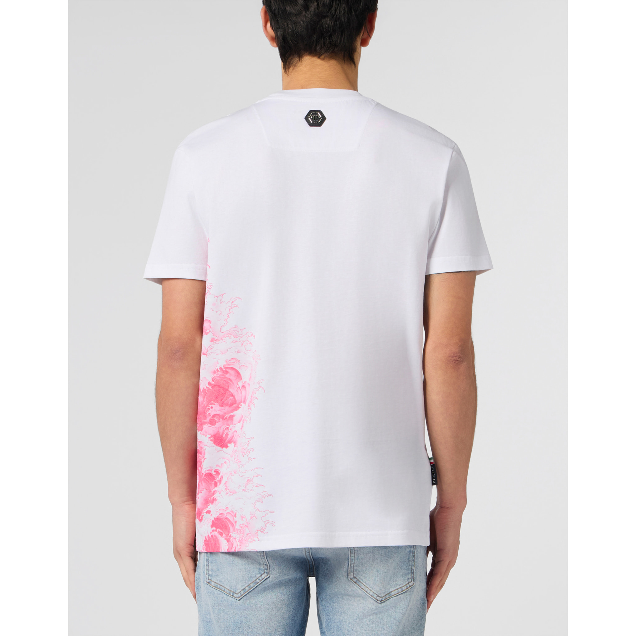 PHILIPP PLEIN Round Neck T-Shirt Ceramic Signature