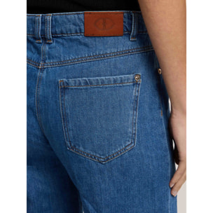 Motivi - Jeans palazzo a vita alta con piega stirata - Blu