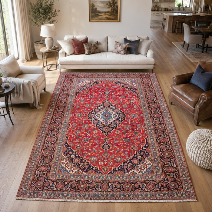 Tapis d'orient au motif oriental authentique, noué main, ALATOS