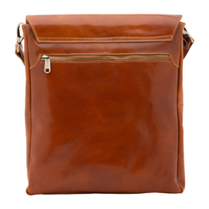 Borsa a tracolla  da uomo In Vera pelle Made in Italy 31x35x4 cm