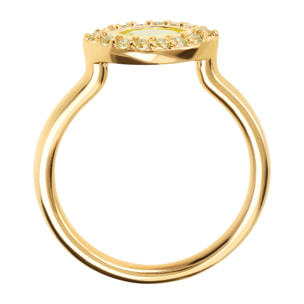 Anello Solitario Marquise Golden con Cubic Zirconia Gialla