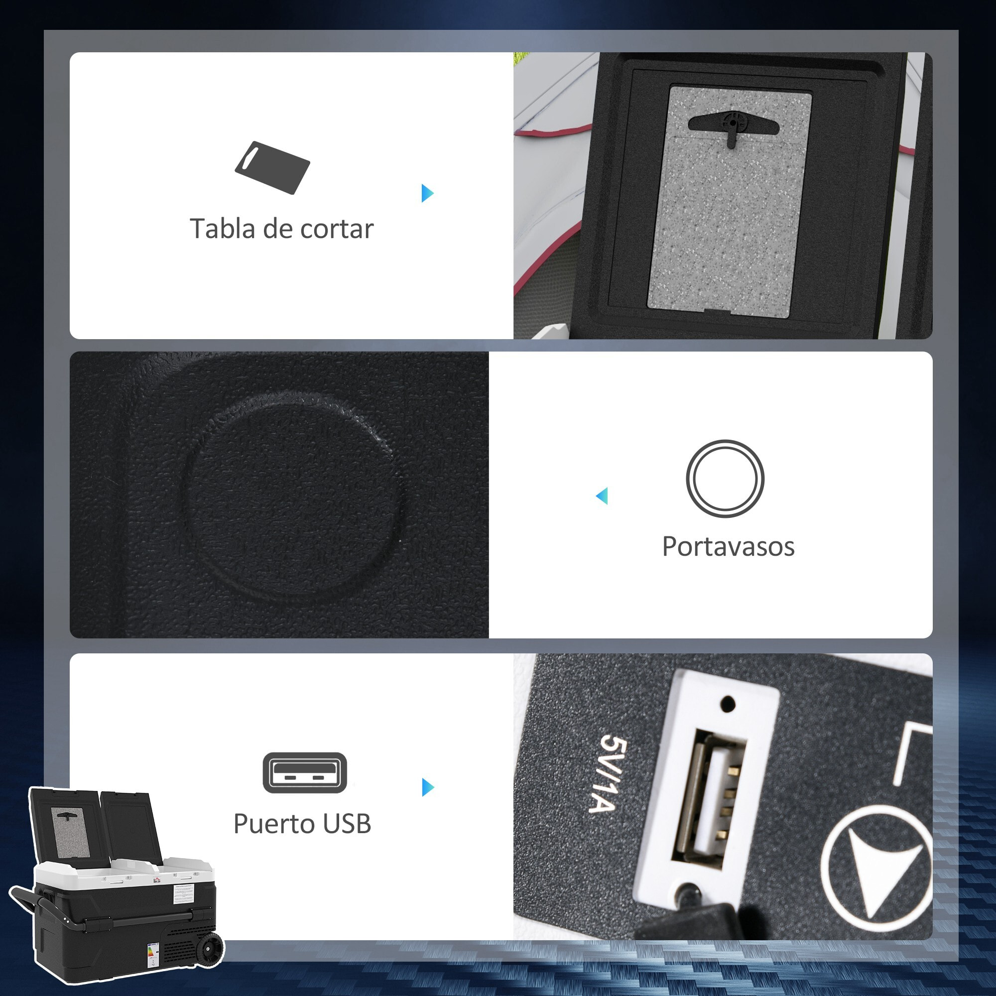 Nevera Compresor Port¨¢til 40L con Doble Zona Refrigerador de Coche -20¡æ-20¡æ 12 / 24V DC y 100-240V AC Nevera El¨¦ctrica con Luz LED y Asa Telesc¨®pica para Caravanas Viajes 80x47,5x46,6 cm Negro