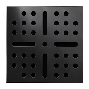 Bonde à sortie HORIZONTALE pour receveur à carreler RAINY et HIGH RAINY - Grille Inox Noir
