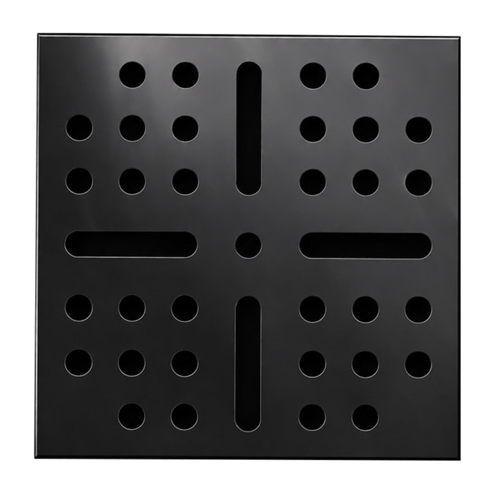 Bonde à sortie HORIZONTALE pour receveur à carreler RAINY et HIGH RAINY - Grille Inox Noir