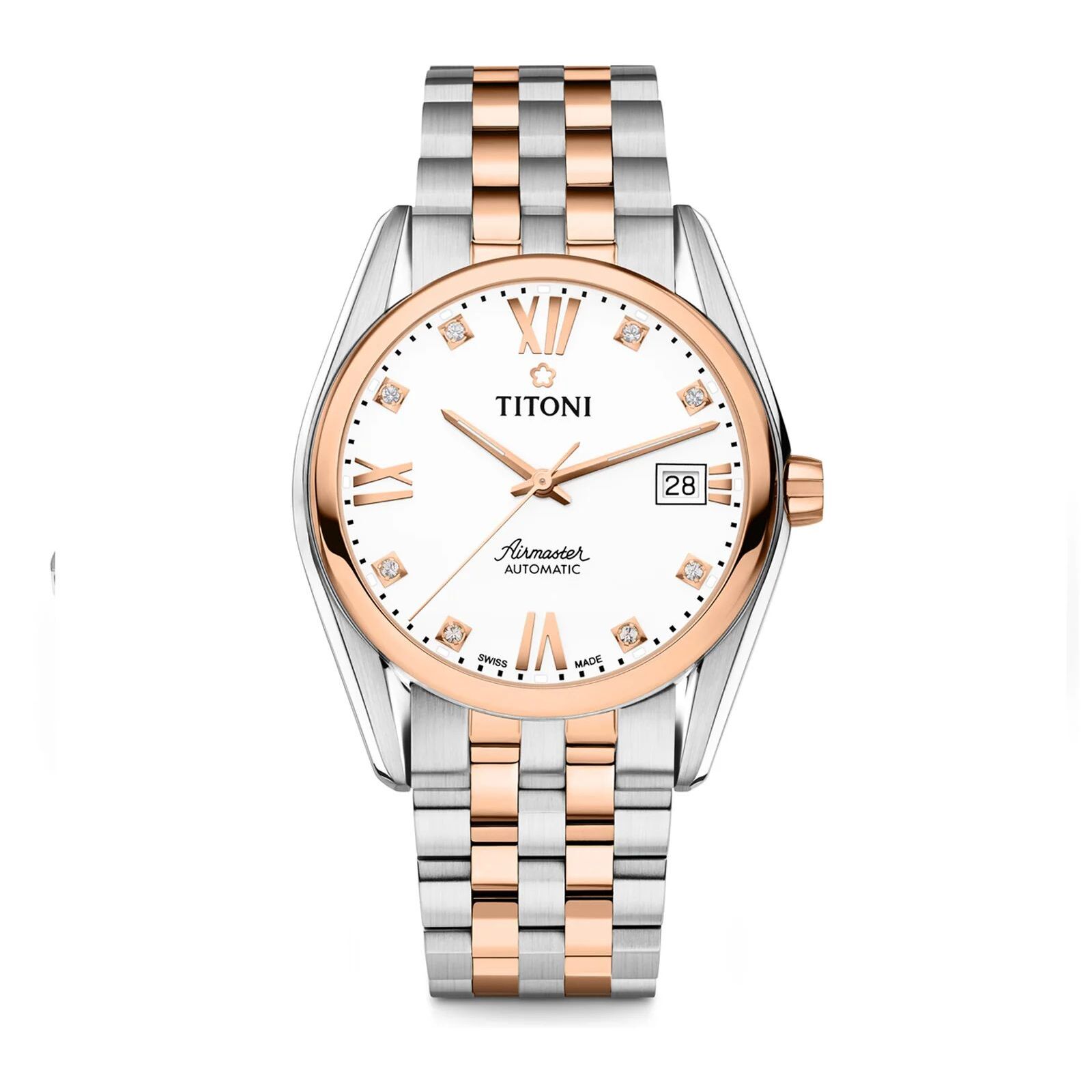 Reloj Titoni 83909SRG-063 Hombre Analogico Automatico con Correa de Acero inoxidable