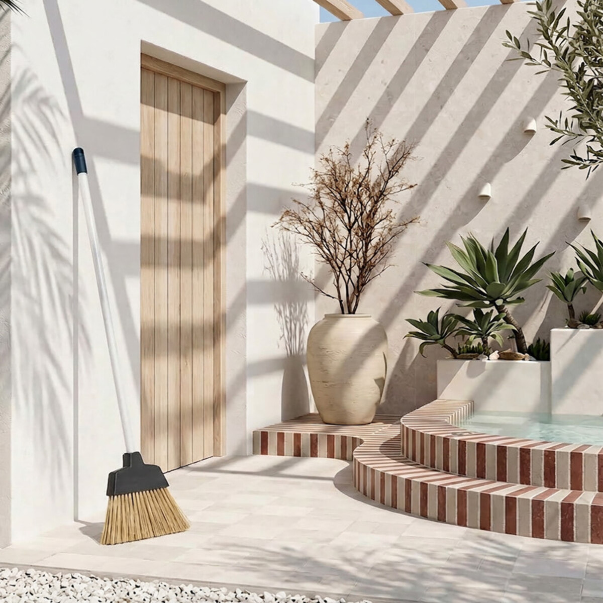 Balai d'exterieur avec manche 138x23,5x3cm MSV