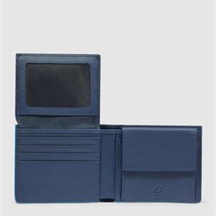 Piquadro Portafogli in pelle con volantino porta documenti, porta carte di credito e protezione RFID