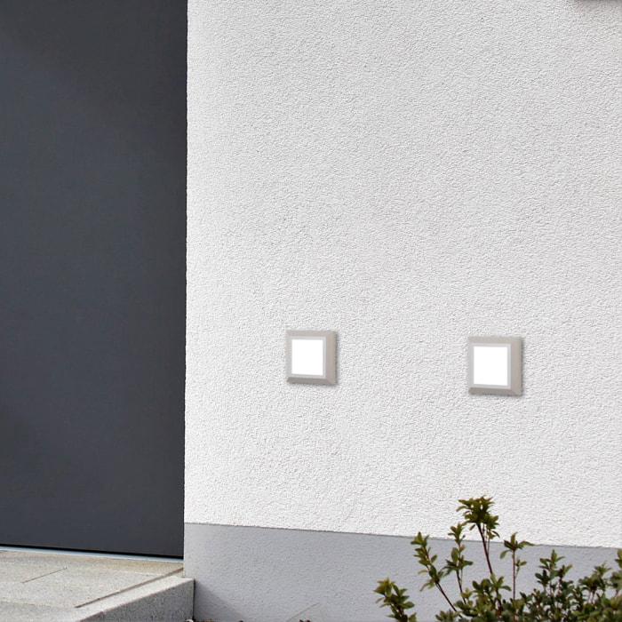 Forlight Aplique Ip65 Grove Diffuser Square Led 2W 4000K Negro 172Lm