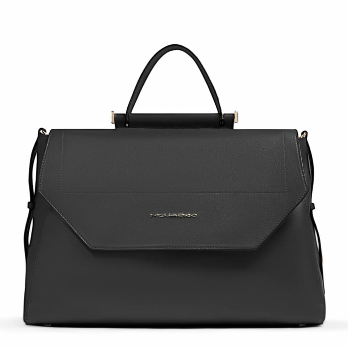 Piquadro Borsa donna modello satchel in pelle porta pc 14"