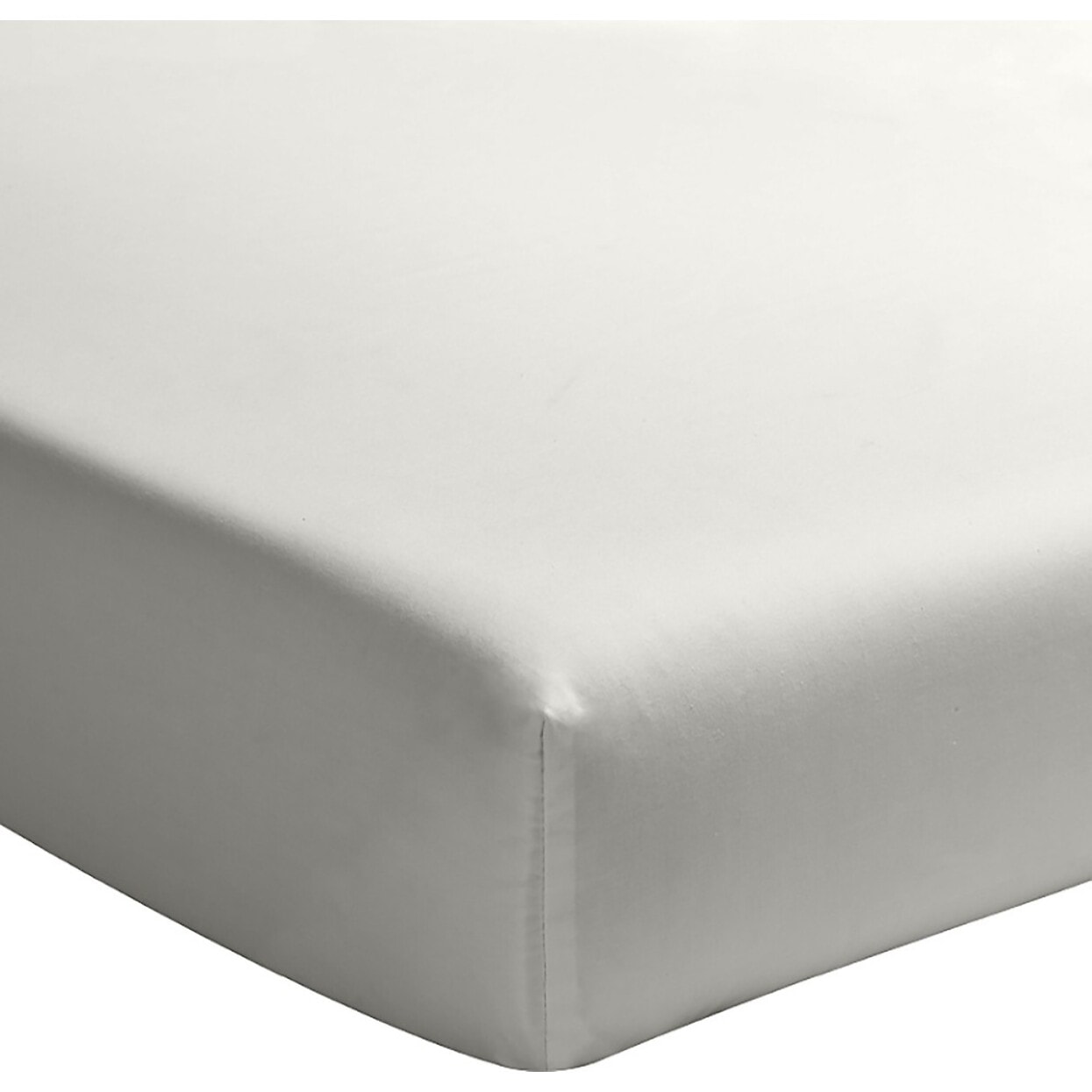 Drap Housse - Bonnet 30cm 100% Percale De Coton Lavé Gris Perle