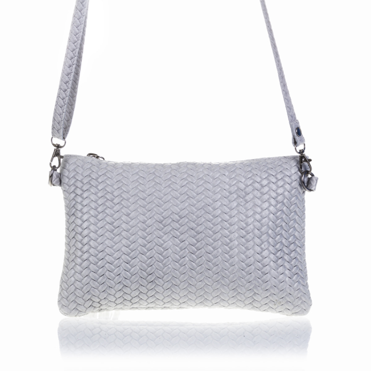 Oleggio Bolso bandolera Mujer.Piel auténtica Gamuza Grabado Espiga