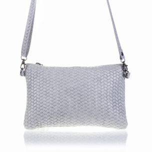 Oleggio Bolso bandolera Mujer.Piel auténtica Gamuza Grabado Espiga