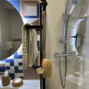 Brosse de bain en bois avec manche détachable MSV