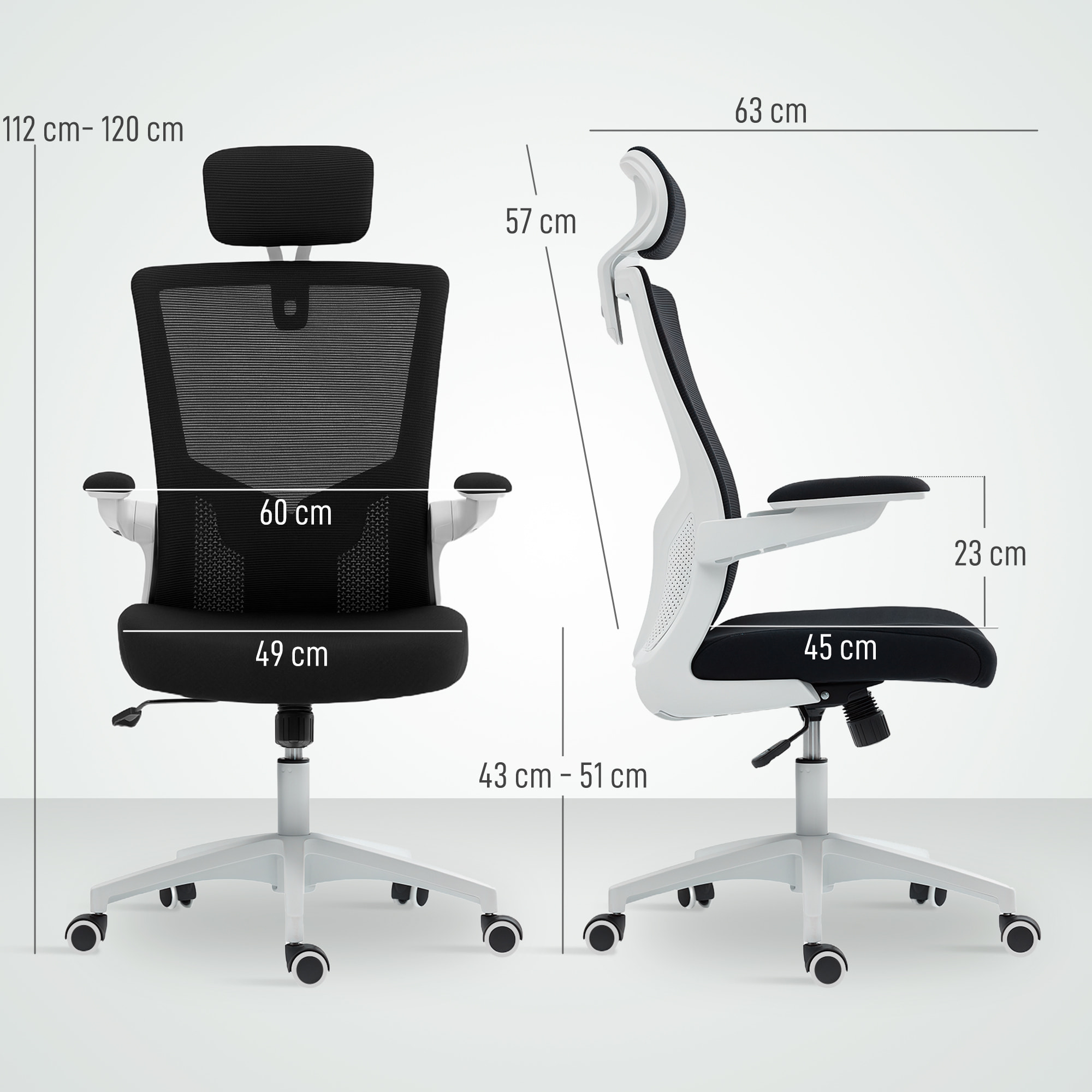 Chaise de bureau manager ergonomique réglable accousoirs relevables noir