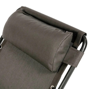 Fauteuil relax de jardin "Silos" anthracite acier traité époxy