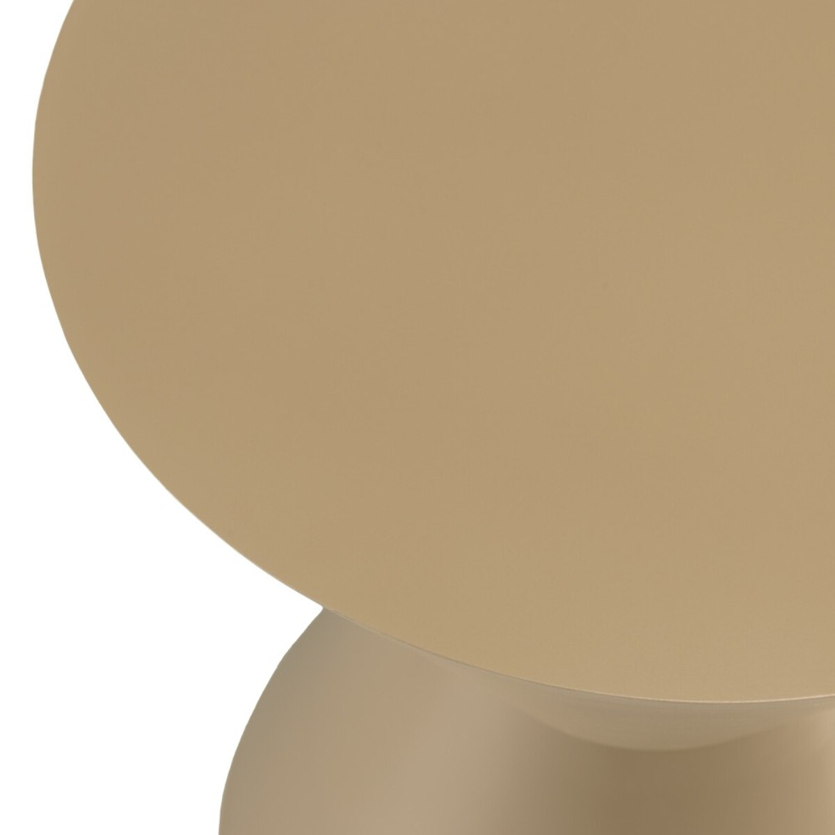 AGATHE - Table d'appoint ronde en bois peint taupe D35cm