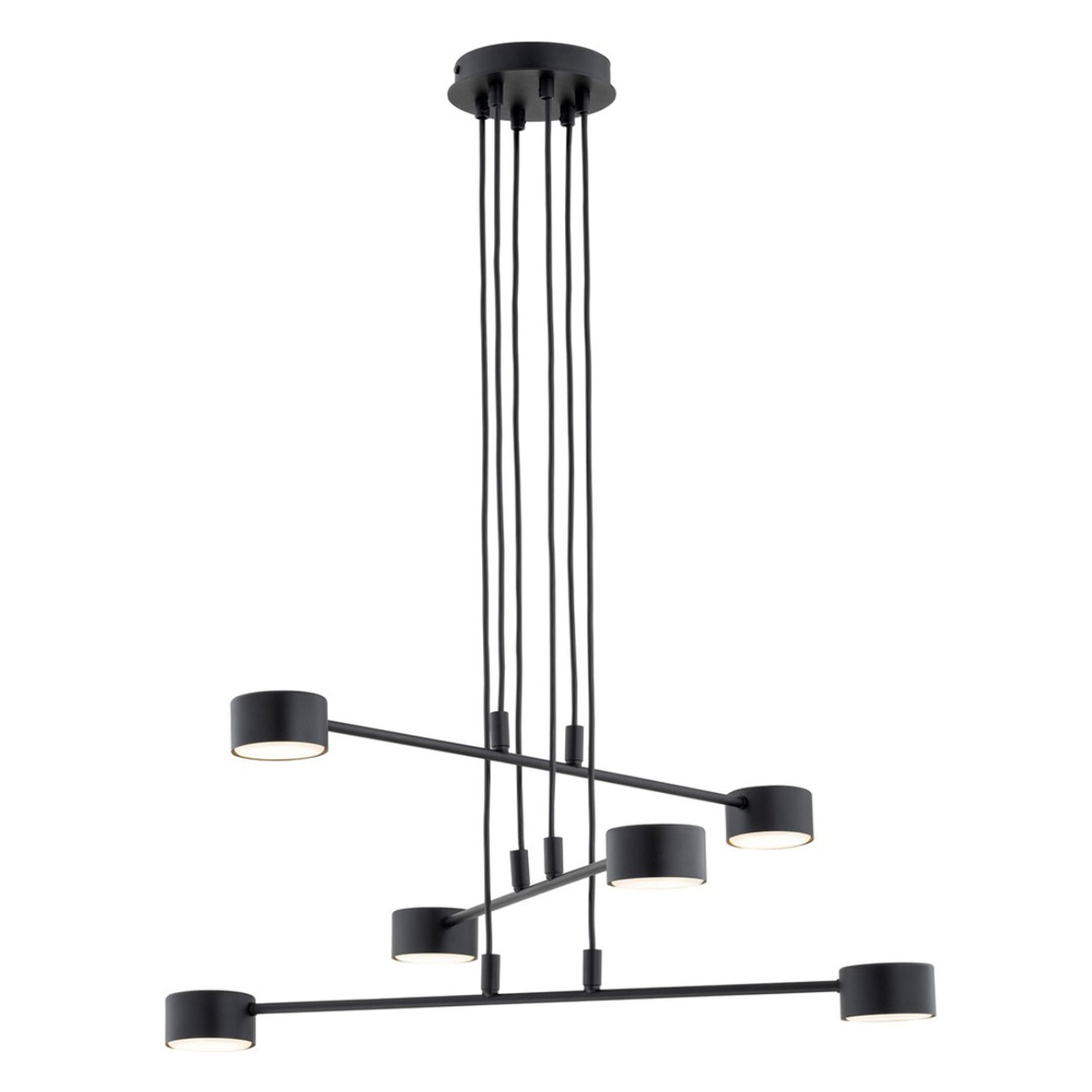 Lampada a sospensione Modus in acciaio verniciato nero