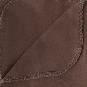 Plaid polaire gris taupe 125x150cm