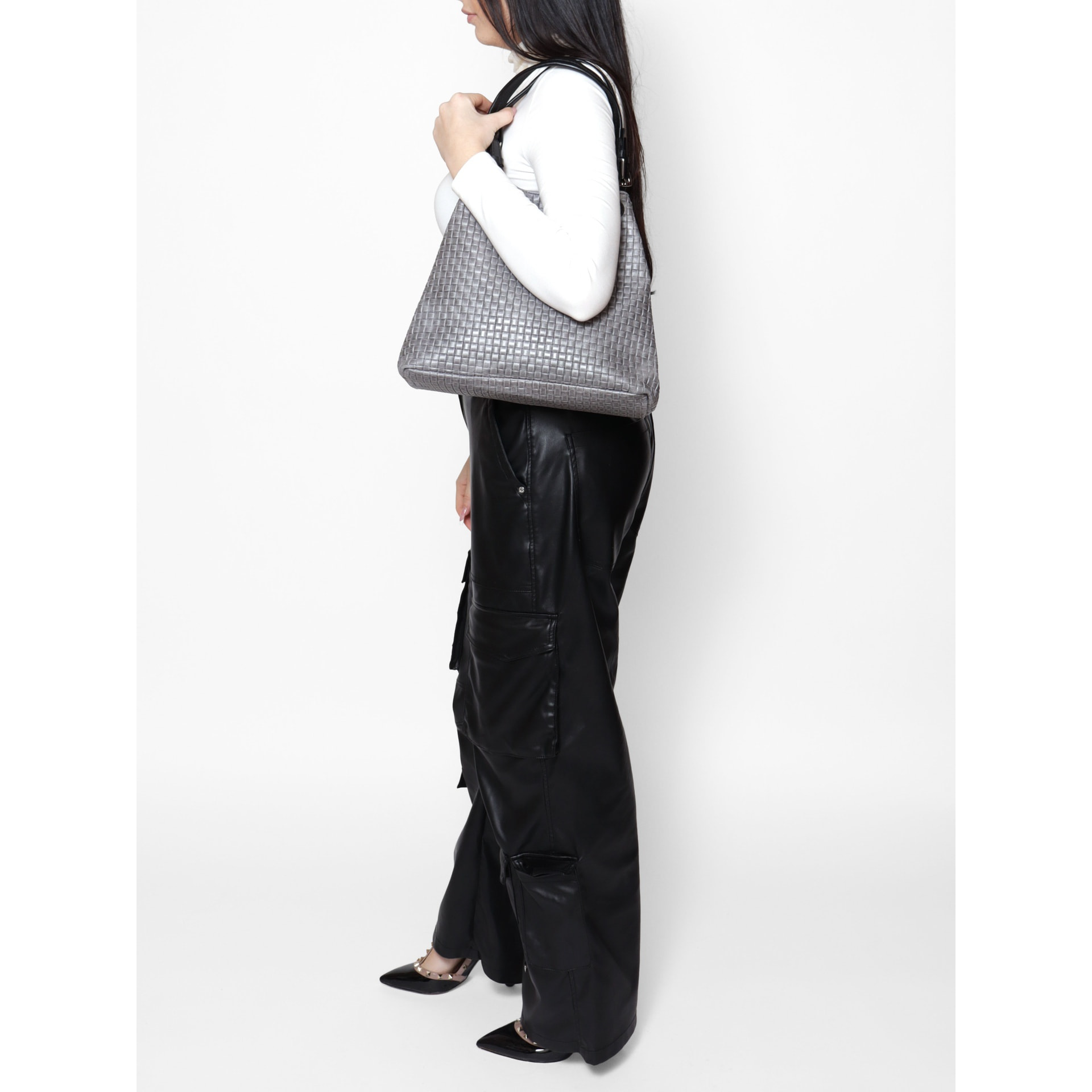 Borsa Shopper da donna - Modello Araminta - Vera Pelle - 32.0 x 29.0 x 17.0 cm