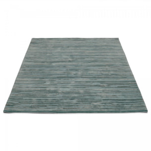 Tapis salon et chambre fait à la main en laine motif faux uni