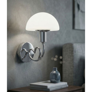 LAMPADA DA MURO LOVY SILVER CM 23X15X22