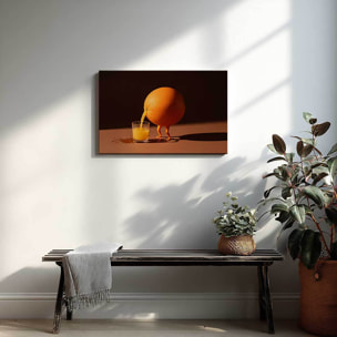 Tableau orange humoristique Toile imprimée