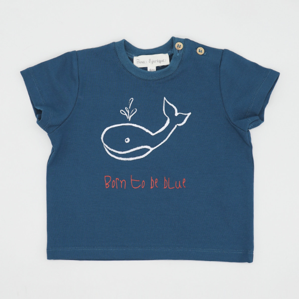 CAMISETA AZUL VERDOSO BALLENA