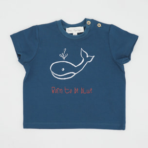 CAMISETA AZUL VERDOSO BALLENA