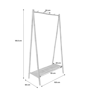 Etagère penderie exotique en bambou