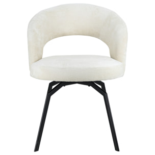 Chaise en chenille beige EHBA