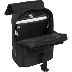 Mochila con solapa portatil 13,3+usb f.c.barcelona premium