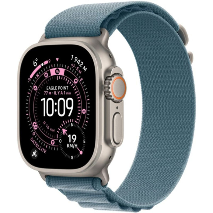 Bracelet APPLE 49 mm Medium Alpine bleu clair naturel
