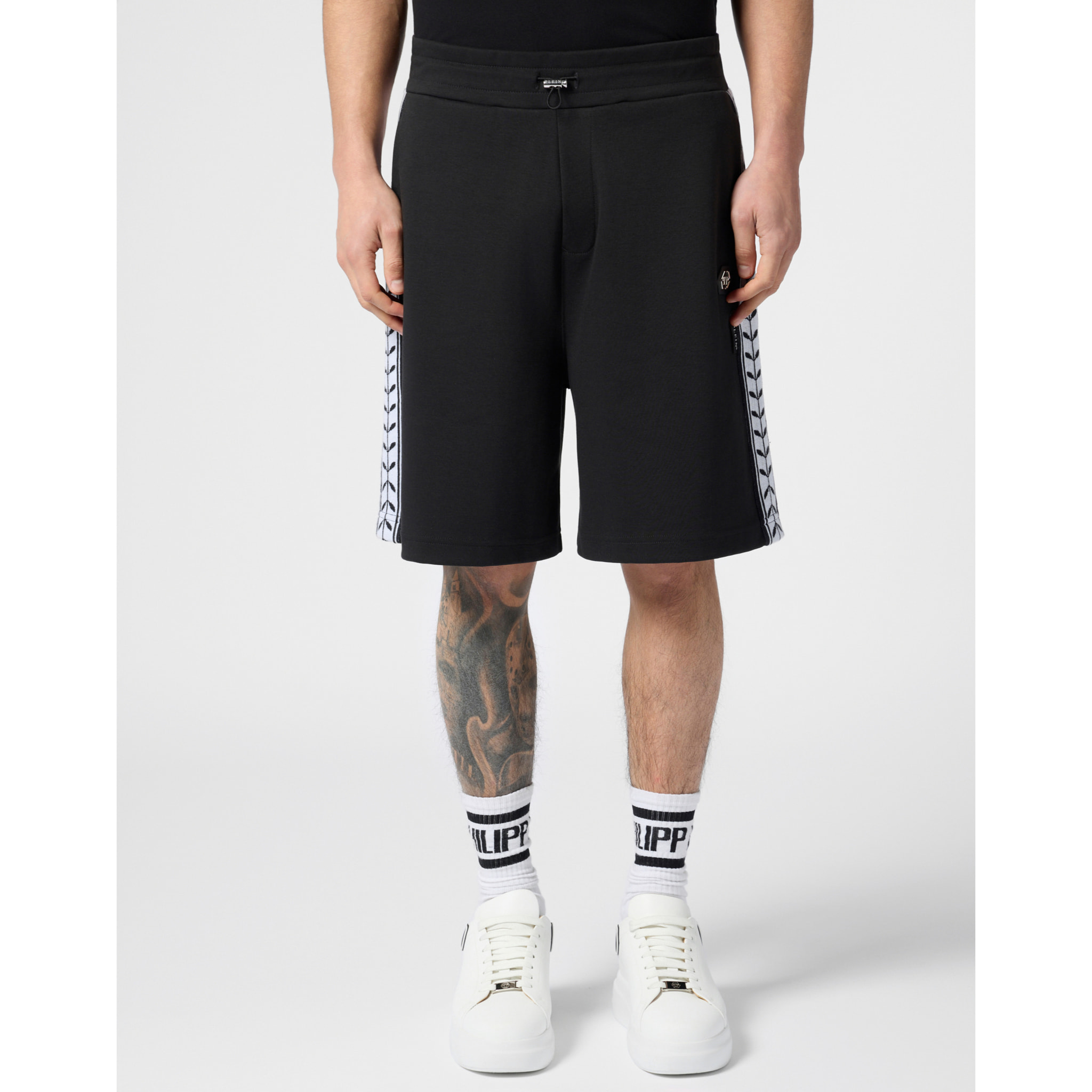 PHILIPP PLEIN Drawstring Shorts Plein Tennis