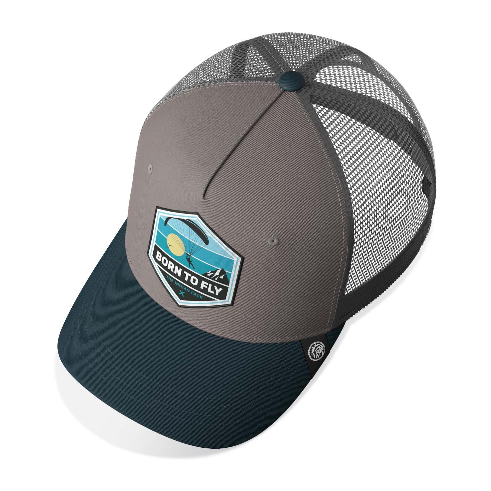 Gorra Trucker Born to Fly Gris The Indian Face para hombre y mujer