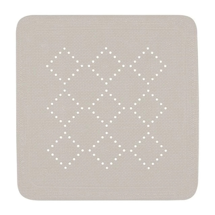 Tapis Fond de douche PVC ALASKA 55x55cm Taupe Spirella