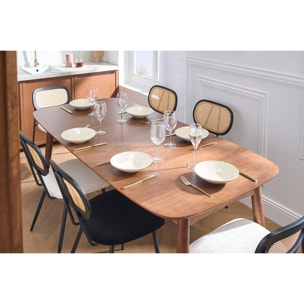 Table à manger extensible noyer L130-190 cm NORDECO