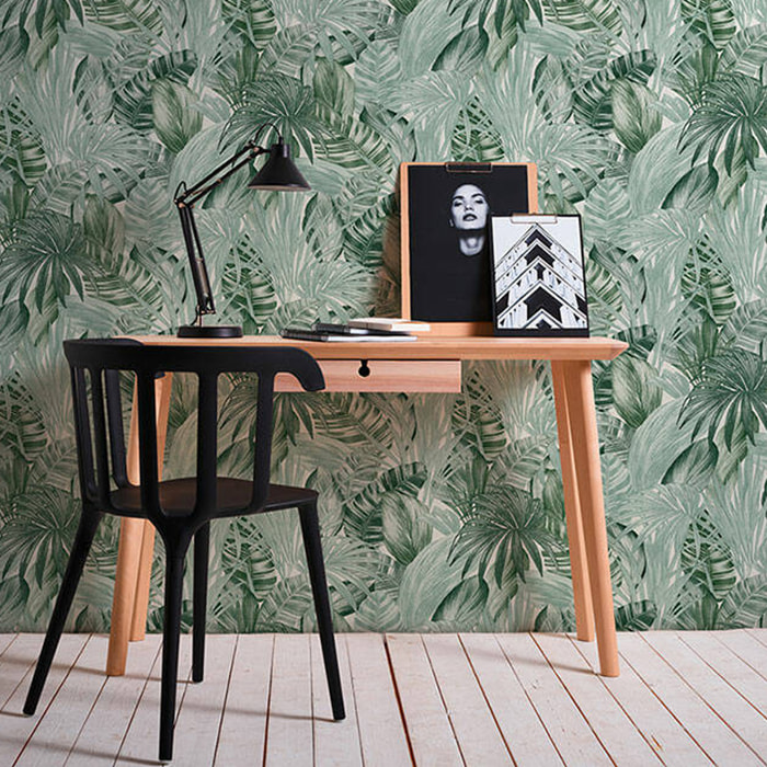 Papier peint tropical jungle - Vert