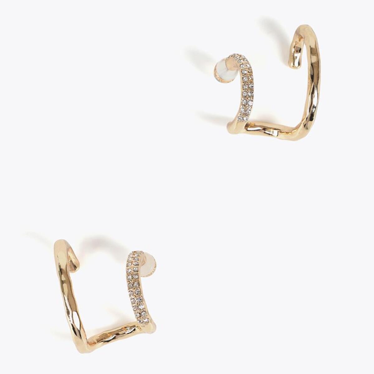 Orecchini effetto piercing gioiello combinati