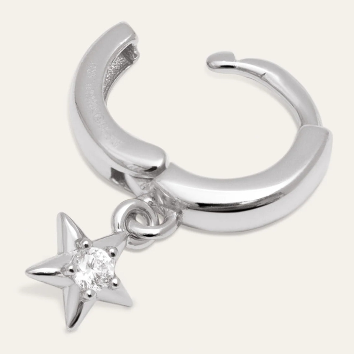 Pendiente Suelto Aro Dance Star Plata