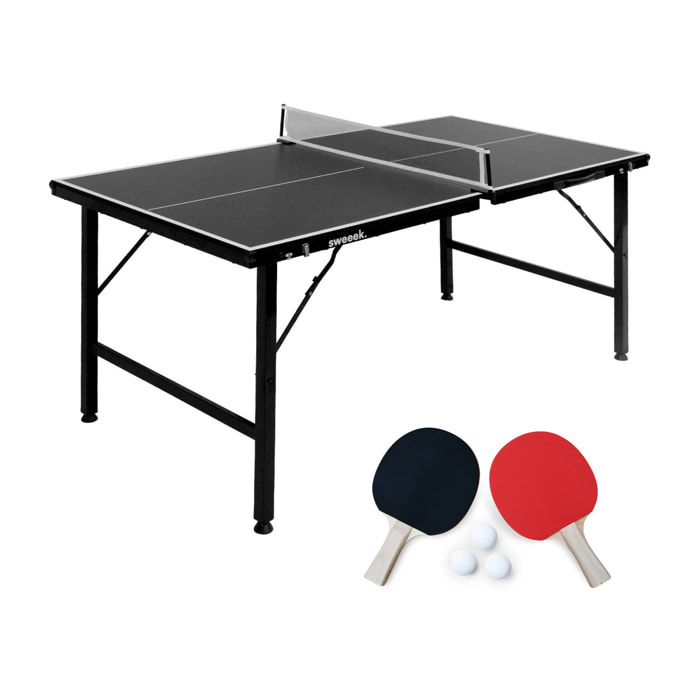 Mini table de ping pong intérieure pliante avec 2 raquettes et 3 balles MINI TABLE DE PING PONG INTÉRIEURE