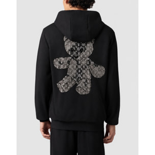 PHILIPP PLEIN Felpa con zip e cappuccio TEDDY