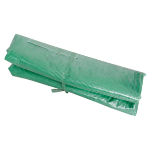 Cubierta de Invernadero de TáÂºnel 6x3x2 m Cubierta de Repuesto Invernadero Polietileno con 12 Ventanas y Puerta Enrollable Protección de Plantas para Jardín Verde