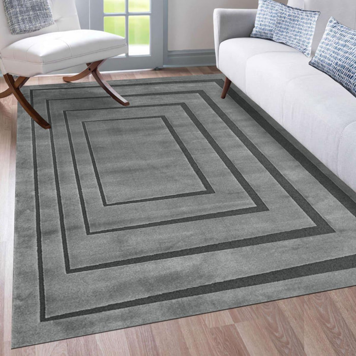 Tapis salon et chambre tissé motif géométrique LIBO