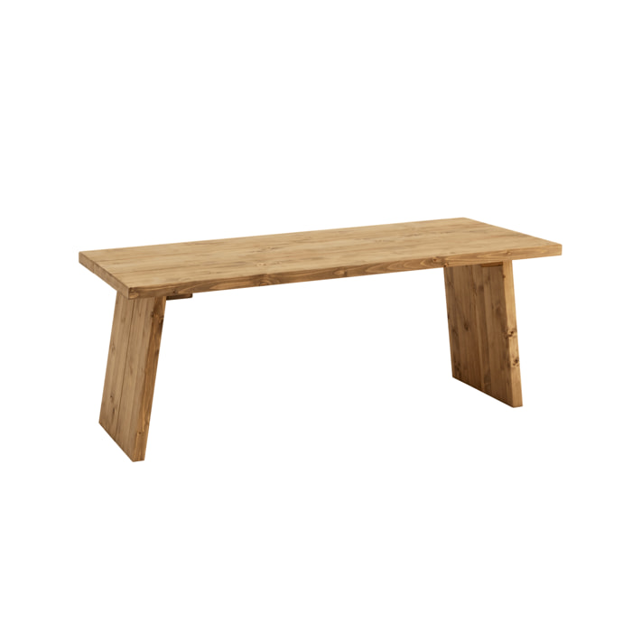 Table basse en bois massif ton chêne foncé 120x60cm Hauteur: 45 Longueur: 120 Largeur: 60