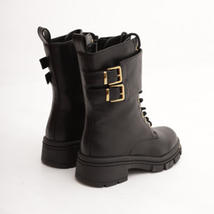 ANFIBIO CON FIBBIE CAVIGLIA NERO