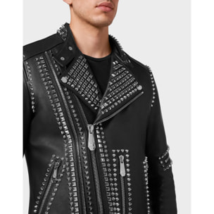 PHILIPP PLEIN Leather Biker