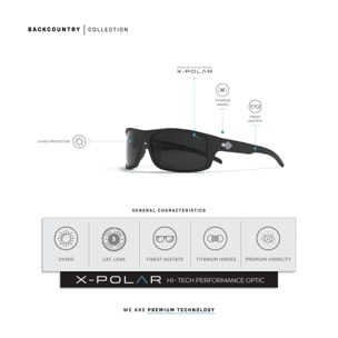 Gafas de Sol Uller Backcountry Black / Black para hombre y para mujer