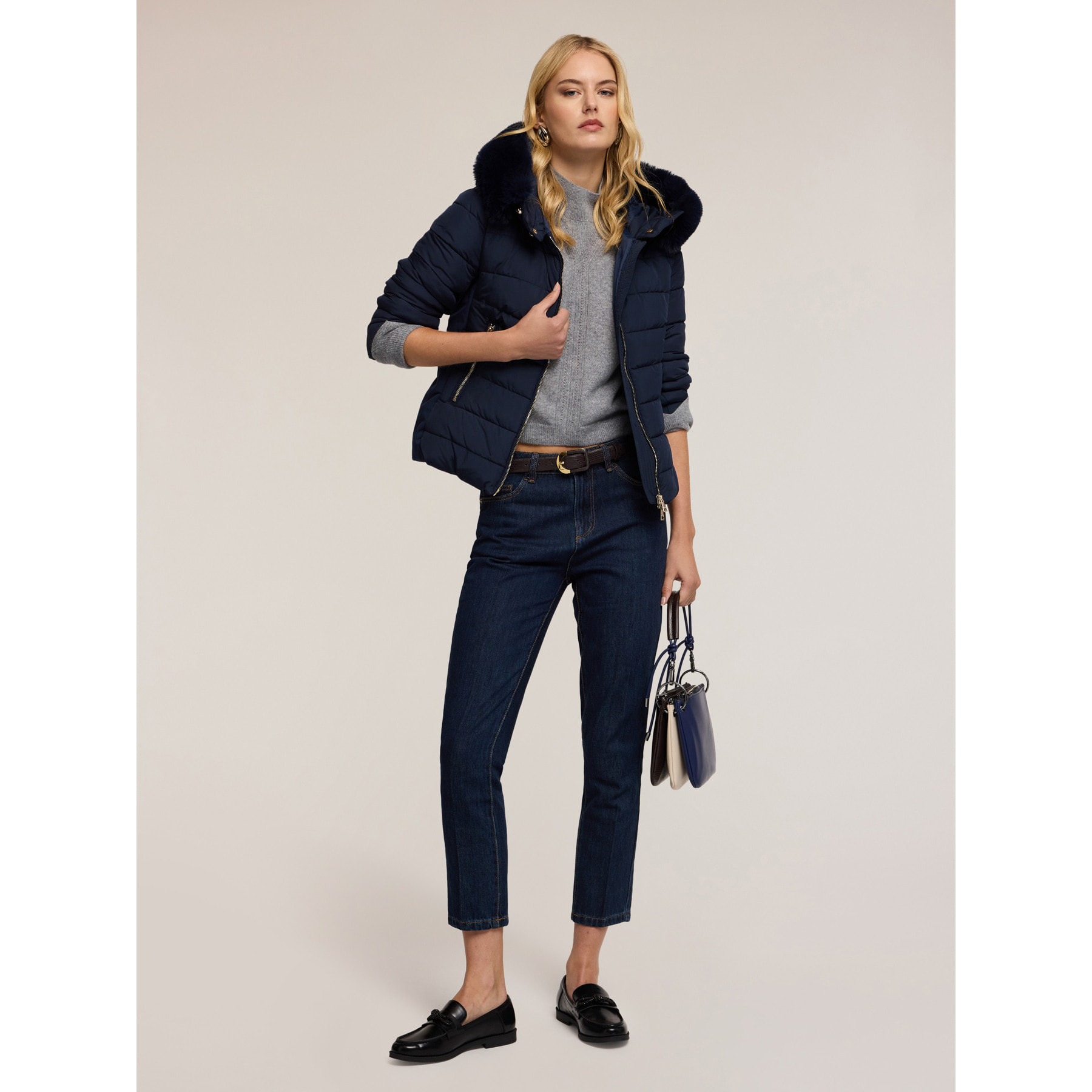 Motivi - Jeans carrot mezcla lyocell - Azul