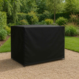 Funda negra para banco columpio 225x145xh175cm con cremallera - poliéster 210d con revestimiento pu